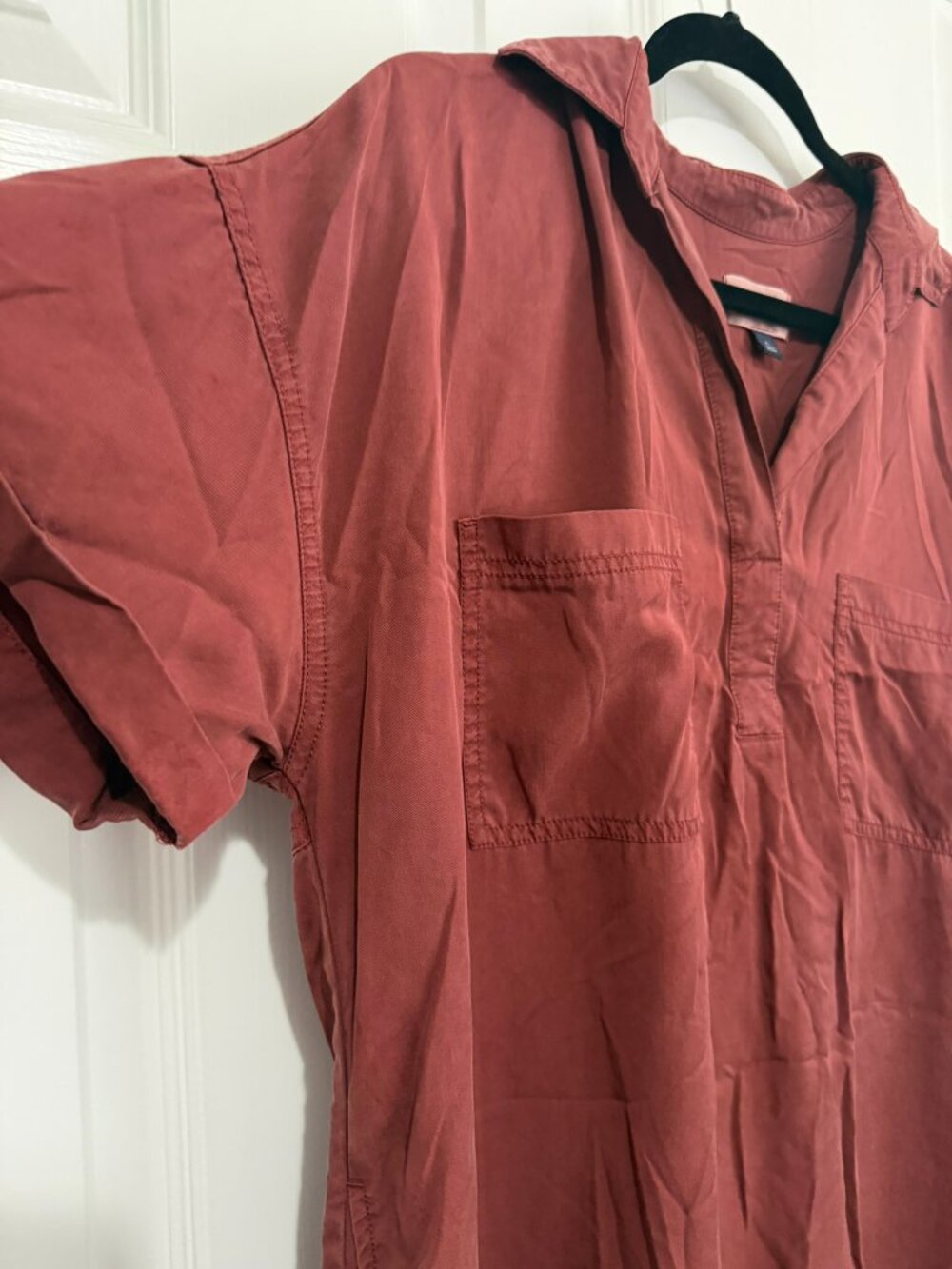 Casual Short-sleeve Utility Shirt Dress Size XL - Picture 5 of 7